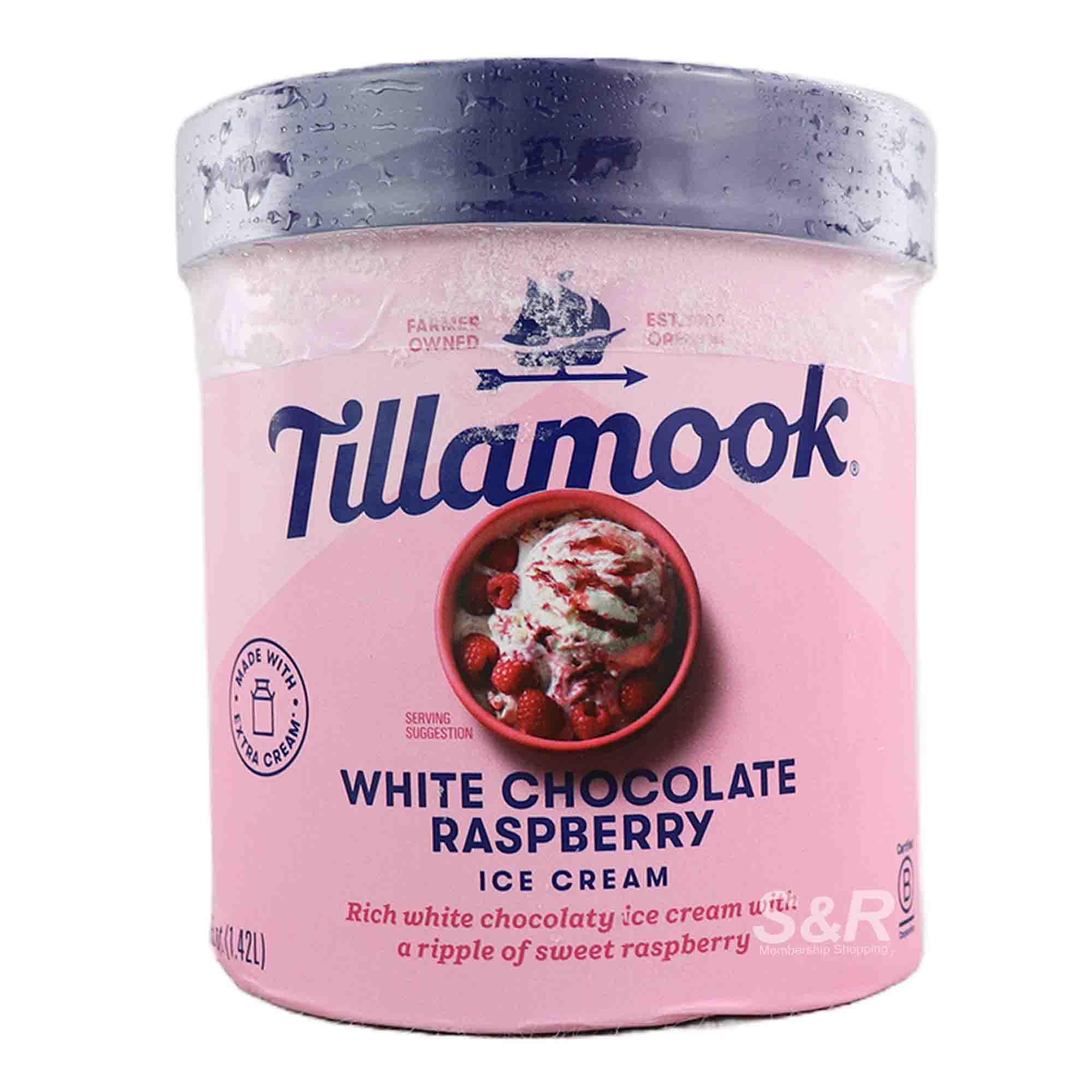 Tillamook White Chocolate Raspberry Ice Cream 1.42L Tillamook White Chocolate Raspberry Ice Cream 1.42L